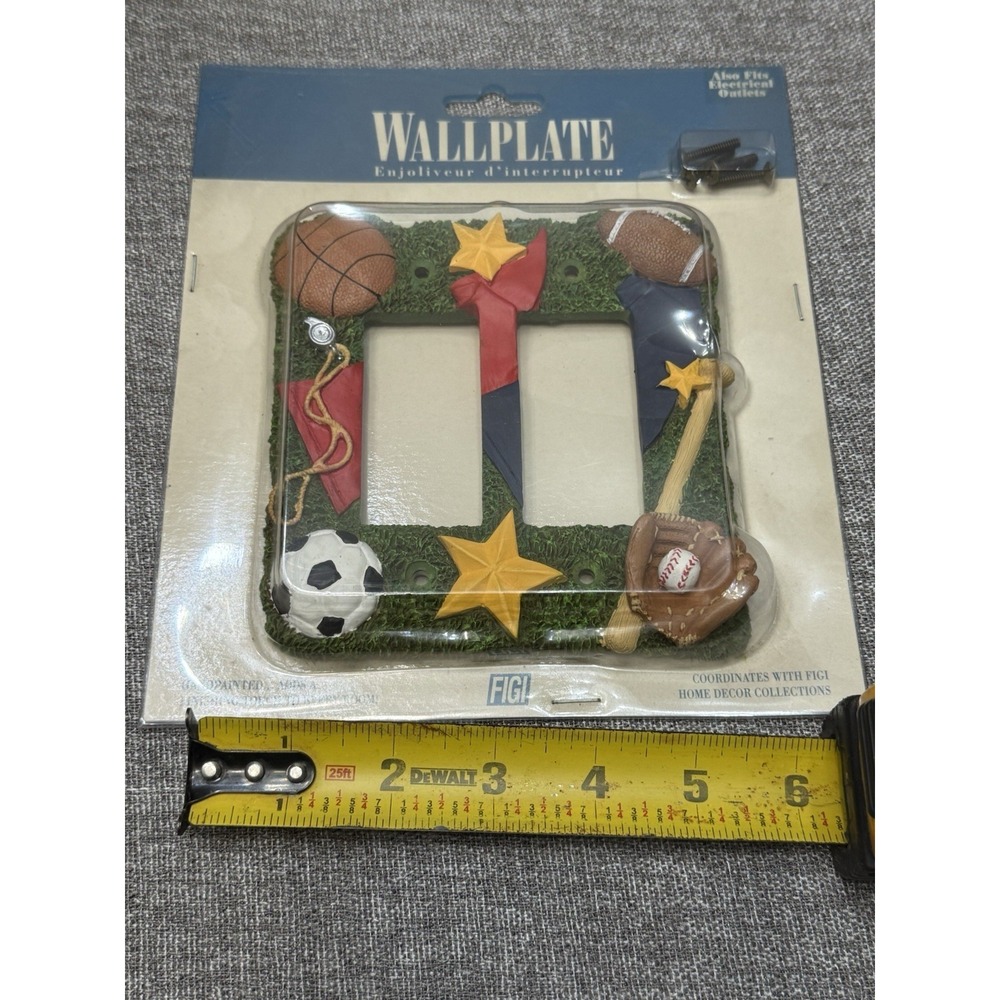 Vintage 1999 Sports Themed Light Switch Cover New